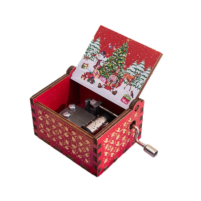 Merry Christmas Wooden Music Box