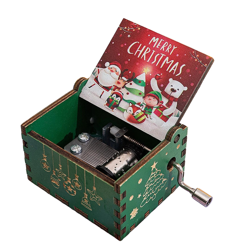 Merry Christmas Wooden Music Box