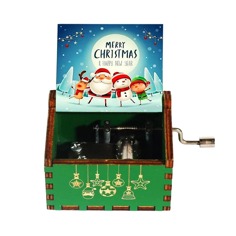 Merry Christmas Wooden Music Box