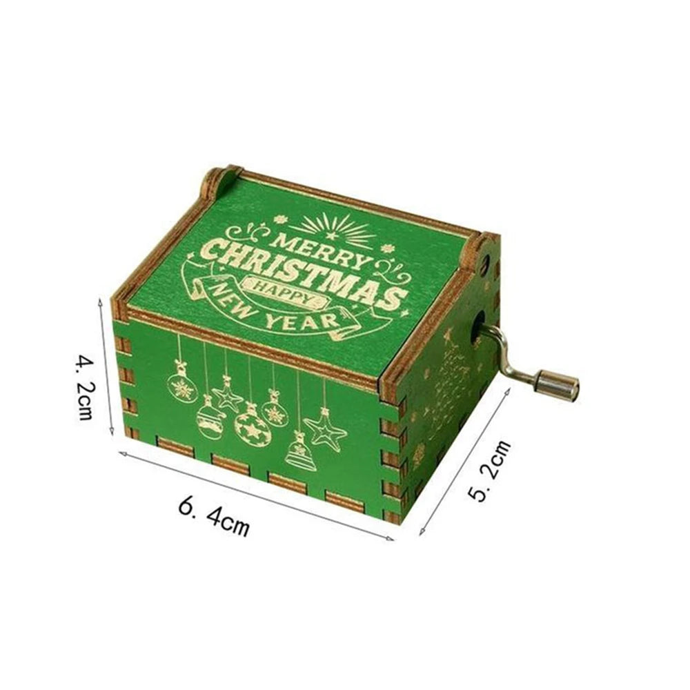 Merry Christmas Wooden Music Box
