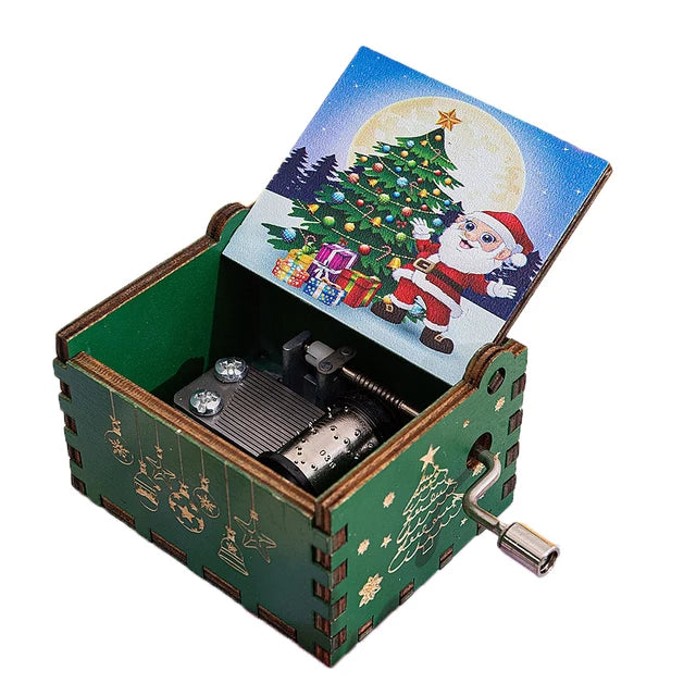 Merry Christmas Wooden Music Box