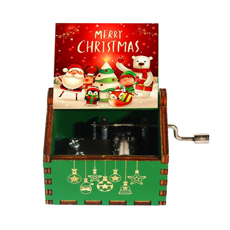 Merry Christmas Wooden Music Box
