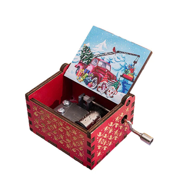 Merry Christmas Wooden Music Box