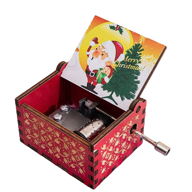 Merry Christmas Wooden Music Box