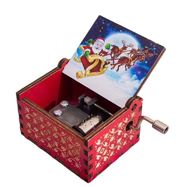 Merry Christmas Wooden Music Box