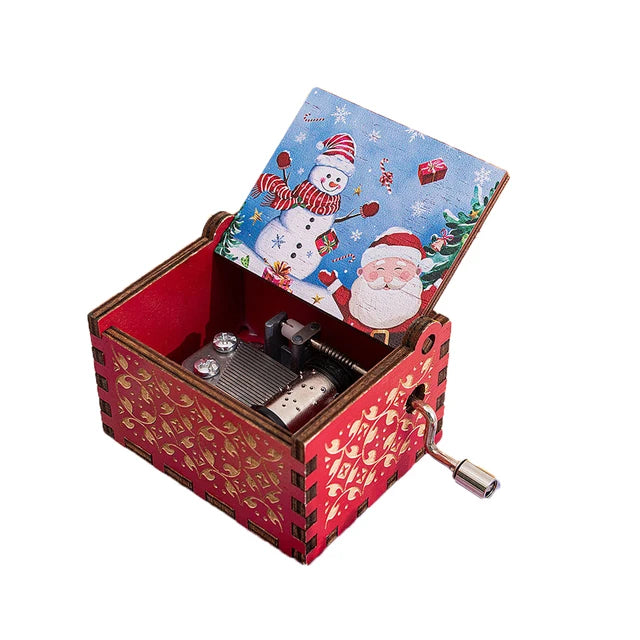 Merry Christmas Wooden Music Box