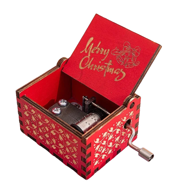 Merry Christmas Wooden Music Box