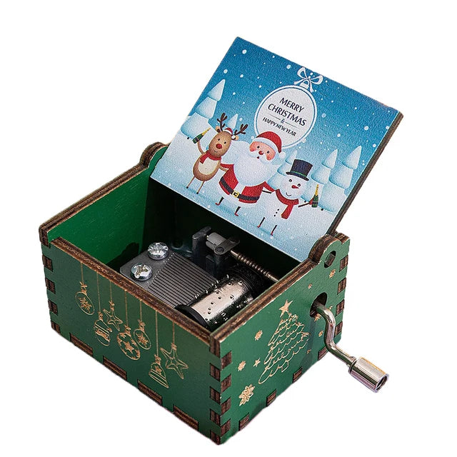 Merry Christmas Wooden Music Box