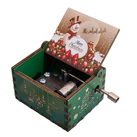 Merry Christmas Wooden Music Box